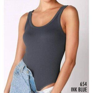 NikiBiki Seamless Ribbed Scoop Neck Bodysuit Brown OS